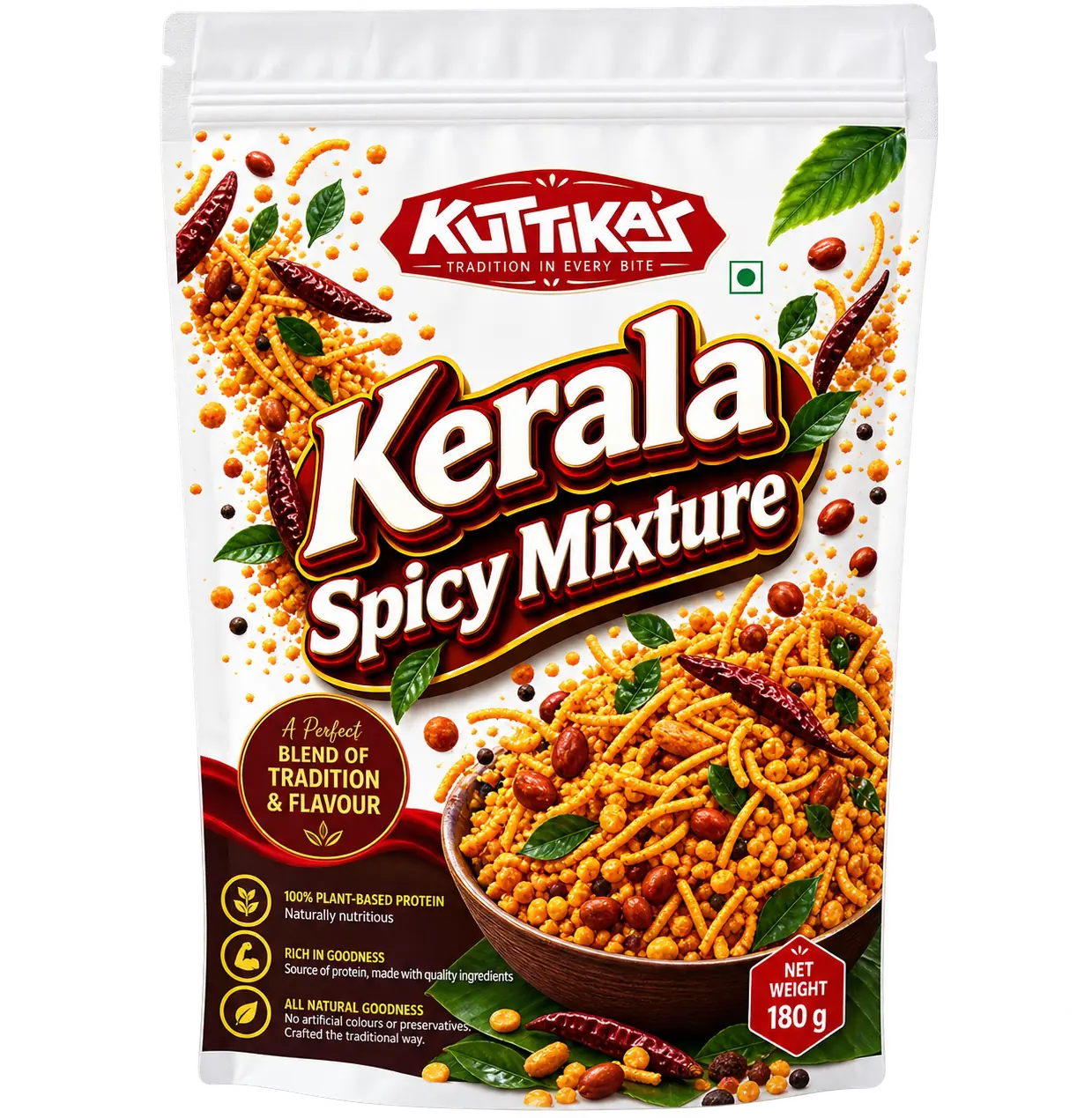 KUTTIKA'S Kerala Spicy Mixture 180 g pouch